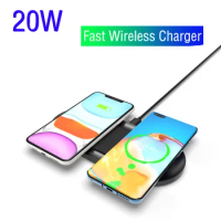 30W 20W Qi Wireless Charger Stand For Samsung Galaxy Note 20 Ultra S21 Ultra S21+ S20FE Fast Charging Dock Station Phone Holder
