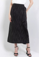 Rianty Batik Rok Basic Bawahan Wanita Katun Lurik Garutan Eksklusive Janatri Skirt Jayatri Black