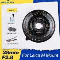 Brightin Star 28mm F2.8 Full Frame Portrait Manual Focus Lens for Leica M-Mount Cameras M11 M10R M10 M240 M10P M10D MP ME M246