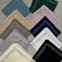 Bawal Batu Keliling Coton Premium Voile 48 ” Square Hijab