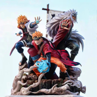 41cm Anime Naruto Figure GK Uzumaki Naruto Namikaze Minato Jiraiya Action Figure Large Statue PVC Decoration Desktop Model Gifts