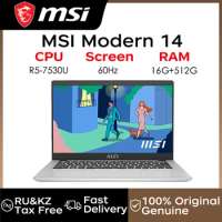 MSI Laptops MSI Modern 14 AMD Ryzen 5-7530U 16GB DDR4 M.2 SSD 14" 180° Opening &amp; Closing support PD Fast Charging Notebook PC