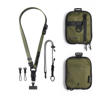 【bitplay】Essential Pouch 機能小包 V2-軍綠色+多工機能背帶『含掛繩通用墊片』-橄欖綠(鑰匙 掛繩 票卡)