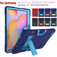 Armor Case for Samsung Galaxy Tab S6 Lite 10.4 Inch 2022 SM-P610 P615 P613 P619 Tablet Kids Kickstand Cover with S Pen Holder