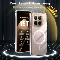 Case for Xiaomi 15T 15T PRO MAGSAFE Wireless Casing Bening TPU Magnetic Transparan Clear Softcase