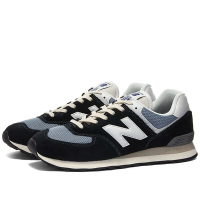 New Balance 休閒鞋 ML574HF2D 經典 男女鞋 紐巴倫 情侶鞋 麂皮 COMP100配色 深藍 白 ML574HF2D