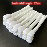 100 pcs Cleaning Swabs stick swaps clean Water Solvent Inkjet Printer Mimaki Roland Mutoh, for Epson for HP ( 13cm length )