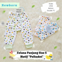 1 Lusin Celana Panjang Bayi motif polkadot Arini baby