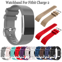 Silicone new watchband For fitbit charge 2 strap bracelet Replacement wristband for Fitbit Charge 2 smartwatch sport Adjustable