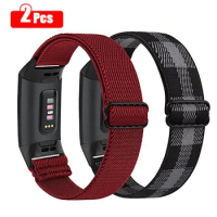 2Pcs/lot Nylon Elastic Watch Band For Fitbit Charge 4 3 Strap Bracelet Wristband Watchband For Fitbit Charge 3/3 SE Accessories
