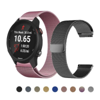 Tali Milanese, Untuk Garmin Forerunner 265, 255, 245, 245M, 645, 645M, 55, 158, 165 strap , Jam Tang