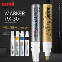 6 Pcs UNI Paint Markers PX-30 Industrial Pen Oily Permanent Water