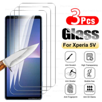 3Pcs Full Coverage Screen Protector for Sony Xperia 5 V HD Tempered Glass For Sony Xperia 5 V 6.1 inches Protetcive Film Armor