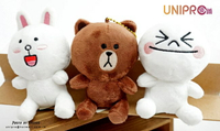 【UNIPRO】LINE 公仔 坐姿 熊大 兔兔 饅頭人 絨毛玩偶 吊飾 LINE FRIENDS 正版授權