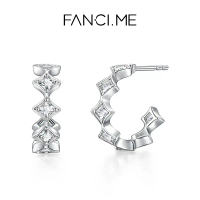 FANCIME Sterling Silver North Star Earrings Luxury Minimalist Design Gift