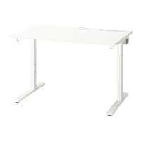 MITTZON 書桌/工作桌, 白色, 120x80 公分