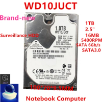 New Original HDD For WD Black 1TB 2.5" SATA 6 Gb/s 16MB 5400RPM For Internal Hard Disk For Notebook Monitoring HDD For WD10JUCT