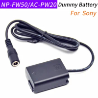 AC-PW20 DC Coupler NP FW50 Dummy Battery for Sony A3000 A3500 A6000 A6300 A6500 A7000 NEX-5N A7II A7R A7RII A7S A7SII QX1 ZV-E10