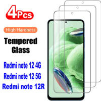 2/4Pcs Tempered Glass For Xiaomi Redmi Note 12 4G 12R Redmi 12 4G Note 13 Pro 5G Redmi A2 12C 13C Screen Protector Glass