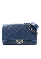 Chanel 二手香奈兒大號菱格紋山羊皮雙肩腰鏈翻蓋包