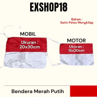Bendera Merah Putih Kecil Motor Mobil Bahan Satin / Bendera Merah Putih Motor / Bendera Motor Mobil 