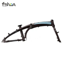 Fnhon 20" 406 451 Folding Bike Frameset Chrome 4130 Steel Frame Alloy Fork Disc Brake V Brake 22inch Bicycle Foldable Frame