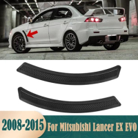 For Mitsubishi Lancer EX EVO 2008-2015 Black Front Fender Side Wheel Eyebrow Cover Trim Sticker Guard 2pcs