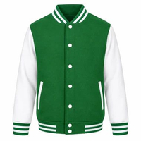 Jaket Varsity Baseball KANCiNG Sweater Distro HIJAU Putih Banyak Warna Reglan RAGLAN sablon bordir L