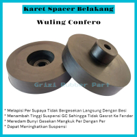 Karet Spacer Bantalan Tatakan Peninggi Per Keong Belakang Wuling Confero 1Set(2Pcs) Bahan Ban Motorc