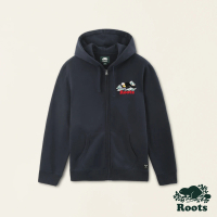 【Roots】Roots 男裝- 冬日海狸系列 有機棉刷毛布連帽外套(軍藍色)