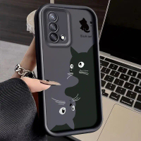Sarung Telefon Kucing Hitam, Untuk OPPO A74 / OPPO F19 / OPPO F19S / OPPO A95 4G / OPPO Reno6 Lite,