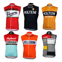 molteni retro cycling jersey men sleeveless classic summer black cycling clothing mtb bike wear jersey maillot ciclismo