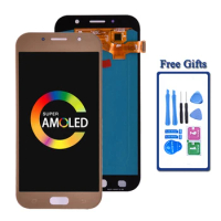 Super Amoled For Samsung A7 2017 A720 A720F LCD Display Touch Screen Digitizer Assembly LCD A7 2017 Duos