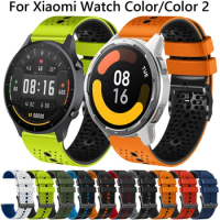22mm Smart Watch Strap For Xiaomi Mi Watch Color / Color 2 Silicone Band Belt For Xiaomi Watch S1 Active/S1 Pro Wristband Correa