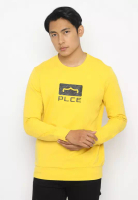 Police Denim POLICE Sweater Lengan Panjang Emboss Print Pria 2692120083