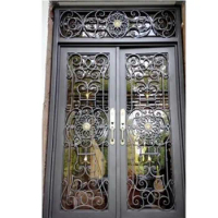 3" x 6.3" Jambs Wrought Iron Doors Gate Railing Fence Balustrades Fluorocarbon Paint 30 Years Not Fade Hc-Id17