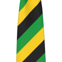 Jamaica Flag Jamaicans Striped Necktie Men'S Neck Ties Mens Party Business Neckties Soft Skil Tie