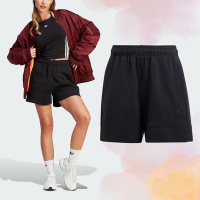 adidas 短褲 Premium Essentials 女款 黑 白 寬鬆 刺繡 小LOGO 三葉草 愛迪達 II8023