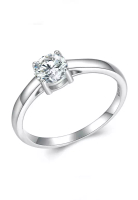B-CODE BYF1010 S925 Silver 0.8 Carat Moissanite Ring
