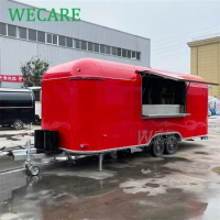 WECARE Moving Foodtruck Mobile Juice Bar Trailers Coffee Ice Cream Truck Food Vending Catering Trailer Fully Equipped Kitchen