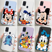 for Samsung Galaxy A21S A 21S 21 S Phone Case Cute Minnie Mouse Mickey Donald Daisy Duck Stitch Soft TPU Silicone Back Cover