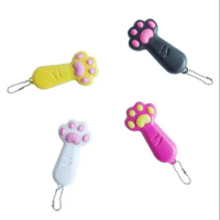 Cat Laser Pointer Toy, Silicone Button, Teaser Stick, Lighting Laser, Multi-Pattern, Pet Toy