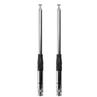2X 27Mhz Antenna 9-Inch To 51-Inch Telescopic/Rod HT Antennas For CB Handheld/Portable Radio With BNC Connector