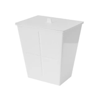 【八幡化成】仿壁磚垃圾桶 簡約白3L(回收桶 廚餘桶)