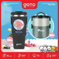 [Goto Paket Bundling 2 In 1] Botol Minum Tumbler BT21 Tahan Panas Dingin 900ML + Kotak Makan Lunch B