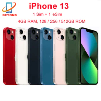 Apple iPhone 13 6.1" Super Retina XDR OLED Unlocked RAM 4GB ROM 128/256/512GB Face ID NFC A15 IOS 5G Genuine 98% New Cell Phone