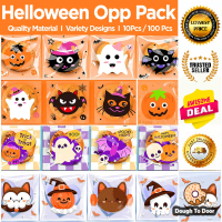 Halloween Opp Bag Cookies Plastic Packaging Food Grade Self Adhesive Cake Plastik Biskut Beg