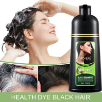 Mokeru 500ml professional hair dye shampoo black natural magic shampoo for hair coloring Shampoo for women