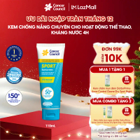 Kem chống nắng dùng khi chơi thể thao Cancer Council Sport Sunscreen Dry Touch & Sweat Resistant Lot