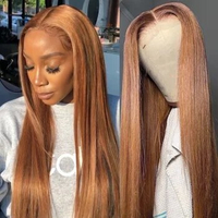 Ginger Lace Wigs 13X4 Burgundy Lace Wigs for Black Women Glueless Wig Synthetic Ginger Blonde With Black Colored With Baby Hair